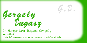 gergely dugasz business card